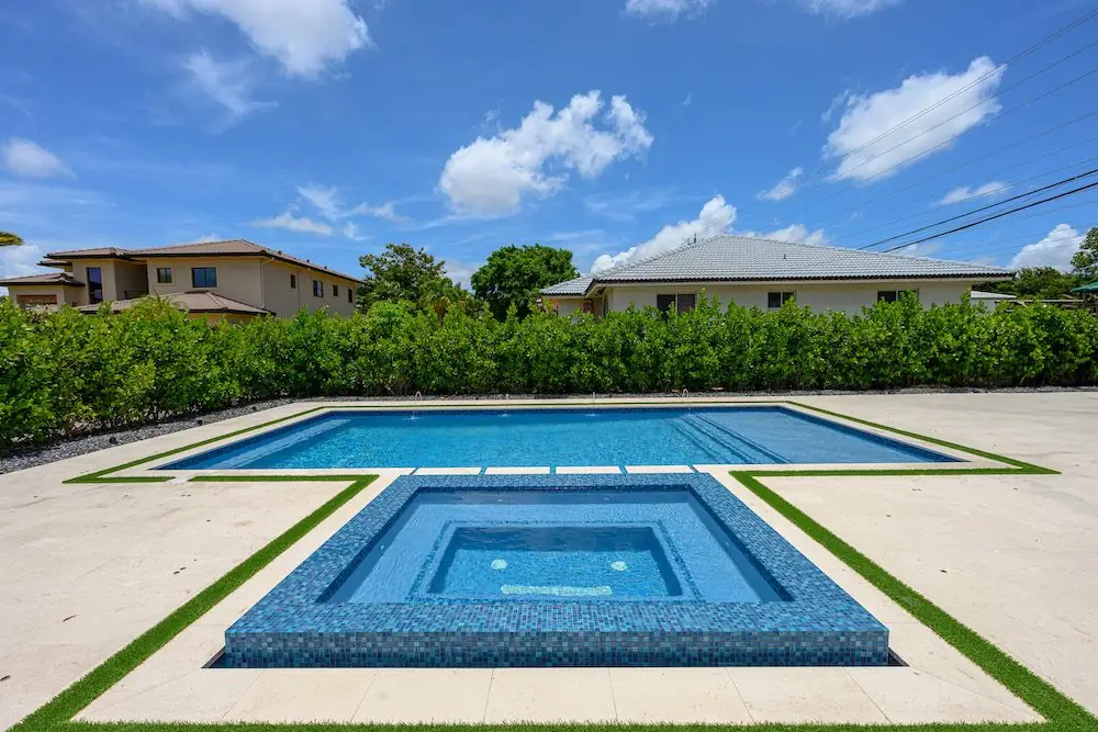 New custom pool construction project in South Florida