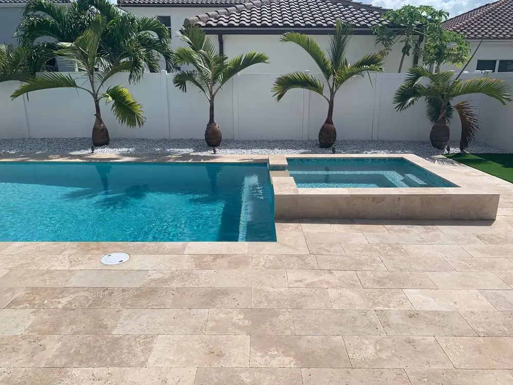 Inground pool with spa and water features in Miami-Dade County