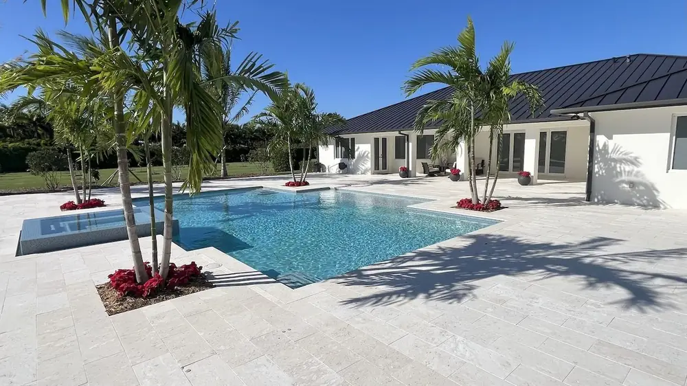 New custom pool construction project in South Florida