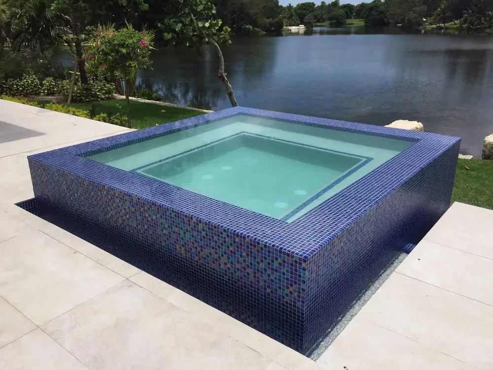 Custom backyard pool and patio built in South Florida