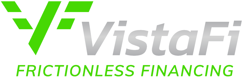 VistaFi logo with the text "Frictionless Financing" emphasizing financing solutions for pool construction by Dream Pools FL.